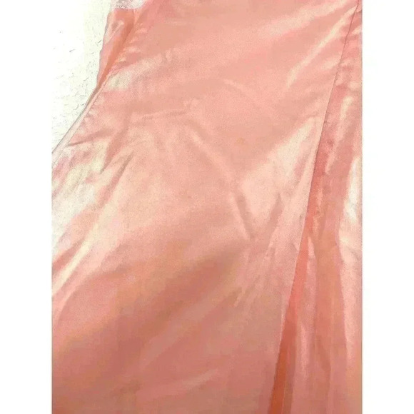 VTG Handmade Pink Shiny Sleeveless Elegant Long Dress READ Women's SMALL - Picture 8 of 16